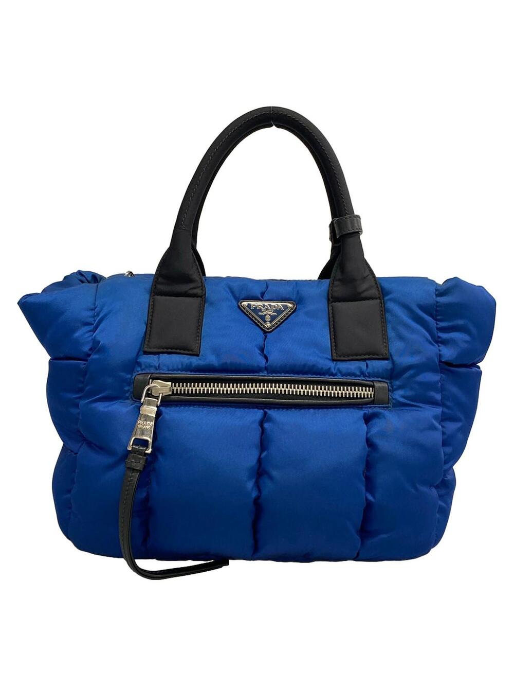 Prada Tessuto Bomber Blue Black Nylon #306319P83B